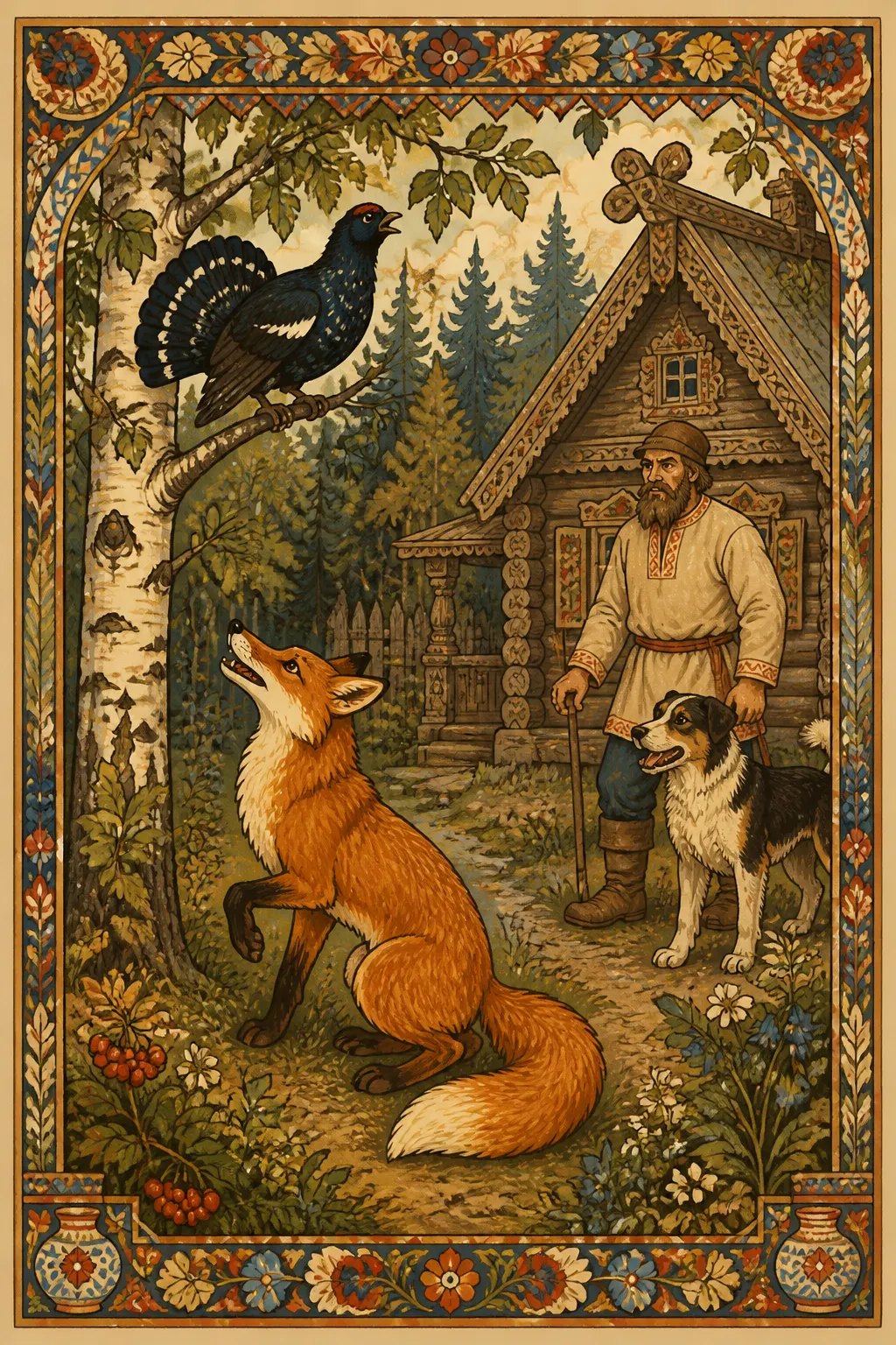Лиса и тетерев