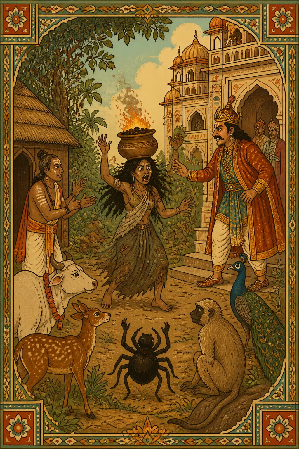 Illustration for "Anansi and the Brahmin (Indian variant)": catalog vertical cover image seed
