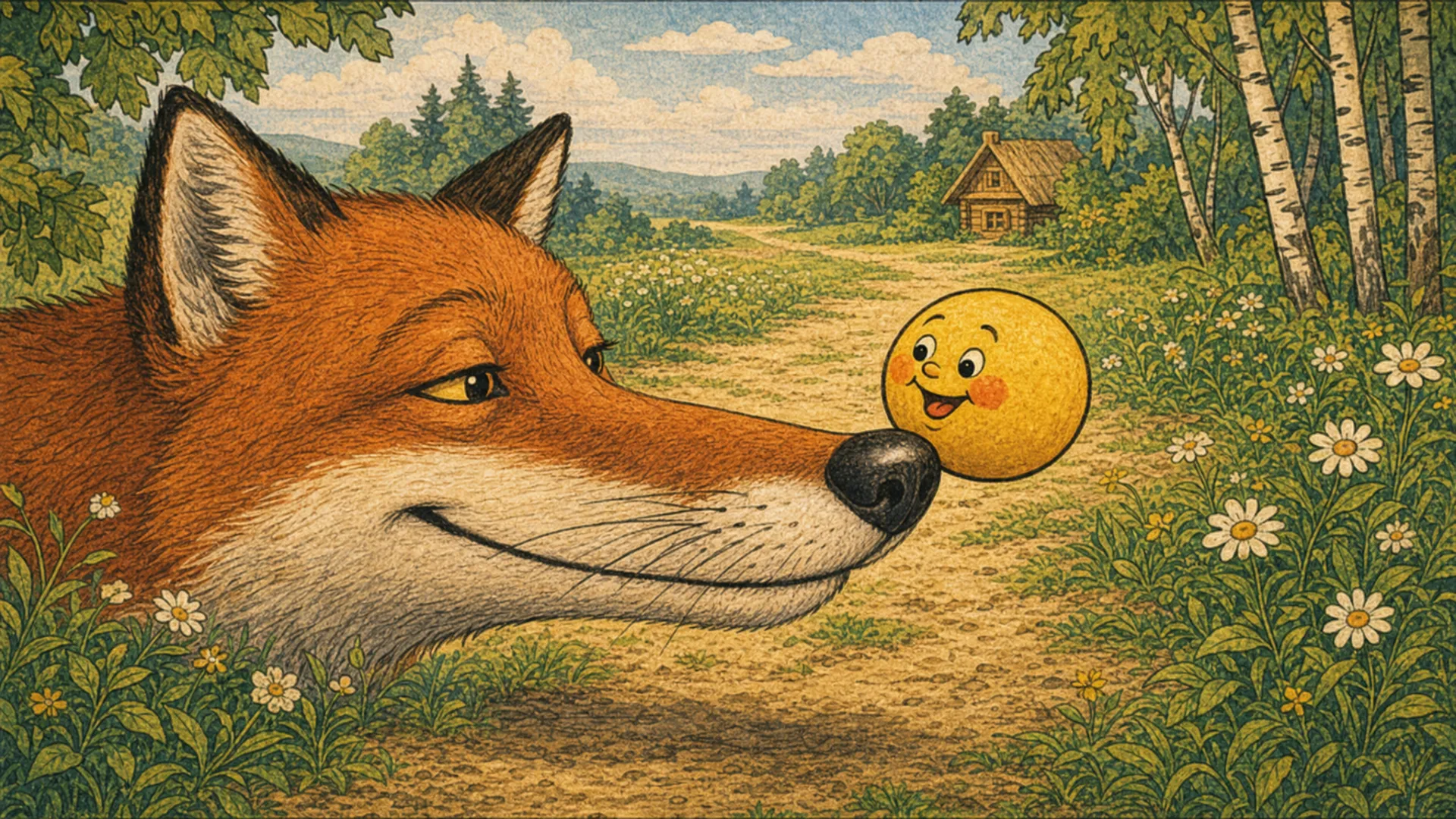 Illustration for "The Little Round Bun": 214.880-222.120