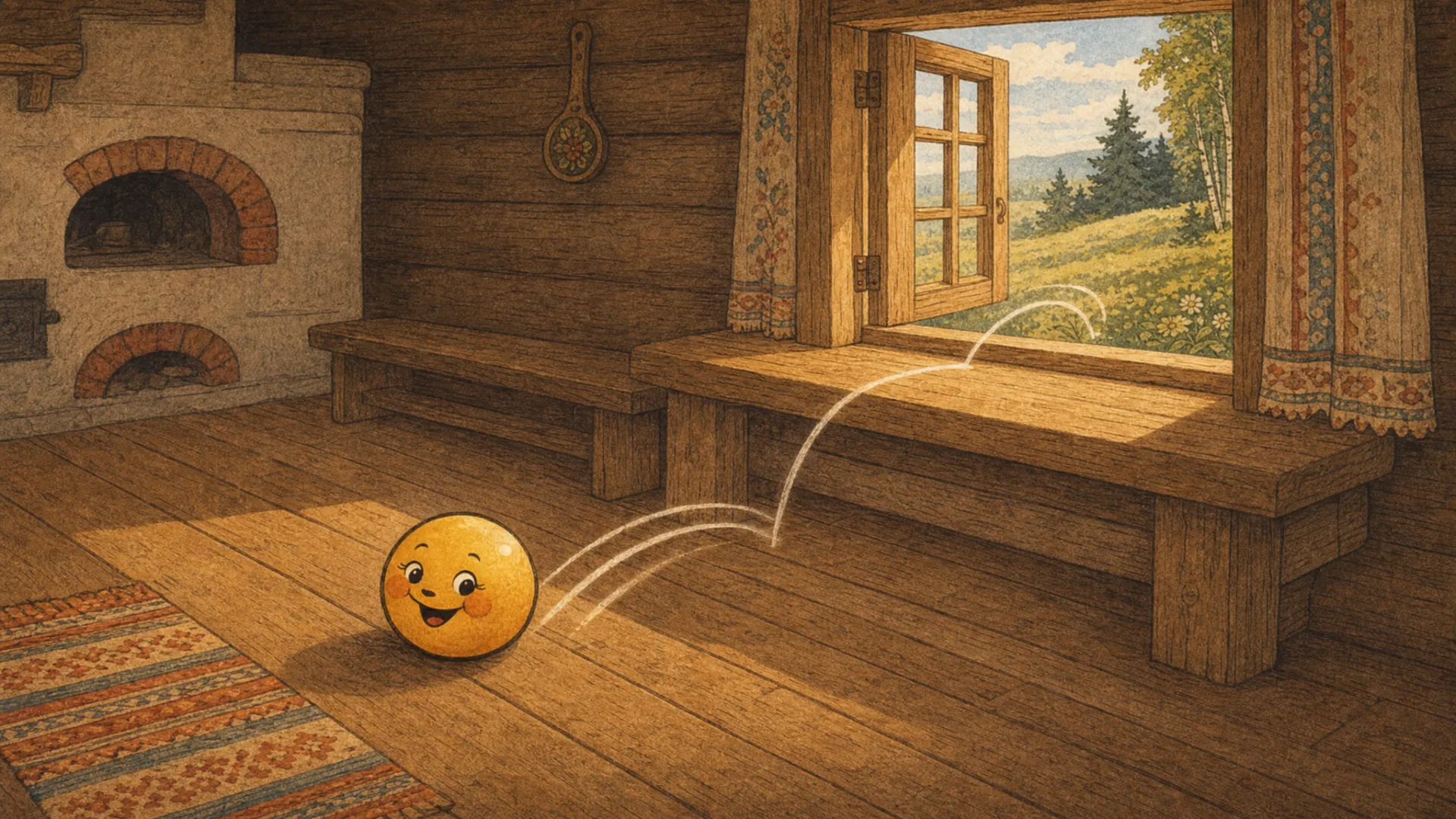 Иллюстрация к сказке «Колобок»: 34.780-39.300